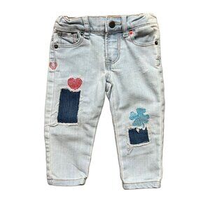 Lucky Brand Embroidered Distressed Jeans